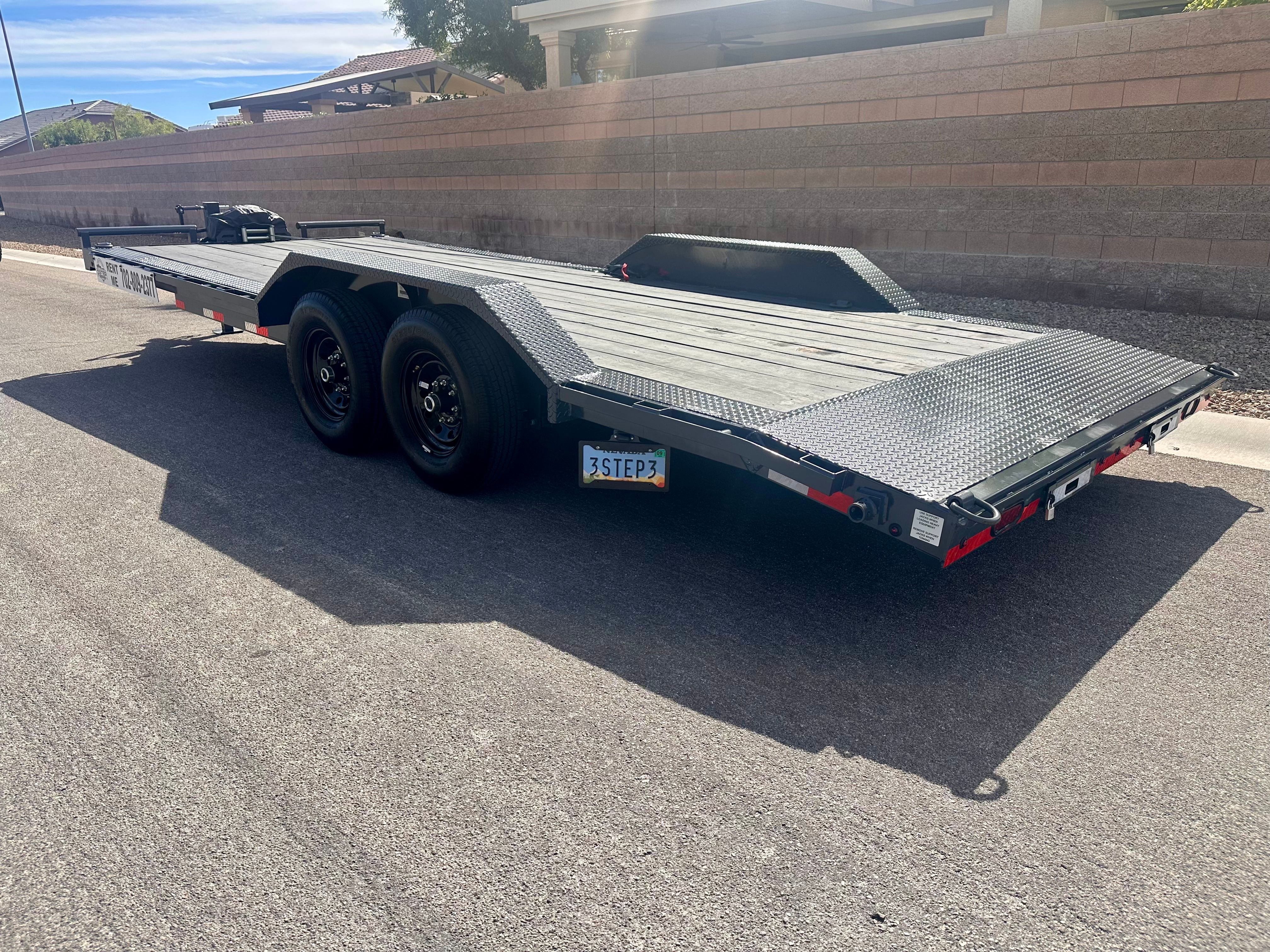 22 x 102 14k Drive Over Equipment Trailer Las Vegas rental - thumbnail 2